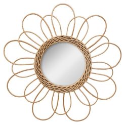 Meilleur prix ???? ATMOSPHERA Miroir En Rotin Fleur D38 ????