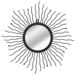 Alternative view of Grosses soldes ???? VIDAXL Miroir Mural De Jardin Rayons De Soleil 60 Cm Noir ????