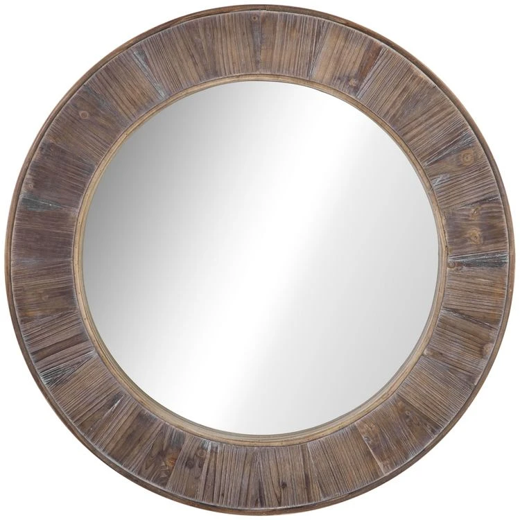 Sortie 💯 HOMCOM HOMCOM Miroir Rond Mural En Bois De Pin Style Naturel Ø 79 Cm 😍 3 Sortie 💯 HOMCOM HOMCOM Miroir Rond Mural En Bois De Pin Style Naturel Ø 79 Cm 😍