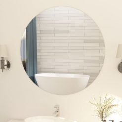 Meilleure vente ???? VIDAXL Miroir Rond Sans Cadre 90 Cm Verre ????