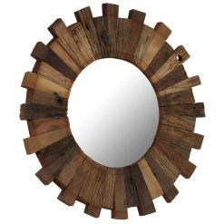 Alternative view of Top 10 ???? VIDAXL Miroir Mural Bois De Recuperation Massif 70 Cm ????