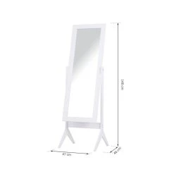 Meilleure affaire ✨ HOMCOM Miroir à Pied Inclinaison Réglable Dim. 47L X 46l X 148H Cm MDF ✨ -ATMOSPHERA Shop unnamed file 1908