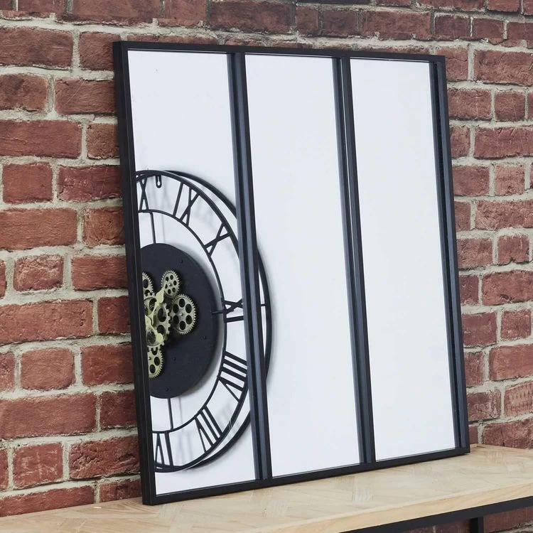 Remise 🧨 TOILINUX Miroir Style Verrière En 3 Parties En Métal - Noir 😀 5 Remise 🧨 TOILINUX Miroir Style Verrière En 3 Parties En Métal - Noir 😀 – Image 3