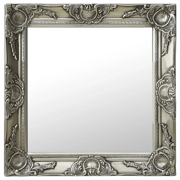 Sortie 🛒 VIDAXL Miroir Mural Style Baroque 50x50 Cm Argente ✔️ 3 Sortie 🛒 VIDAXL Miroir Mural Style Baroque 50x50 Cm Argente ✔️