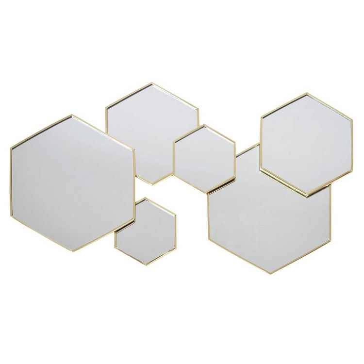TOILINUX Décoration murale 6 miroirs hexagonaux 57x35cm - Doré Les meilleures critiques de ???? TOILINUX Décoration Murale 6 Miroirs Hexagonaux 57x35cm - Doré ???? -ATMOSPHERA Shop unnamed file 1952