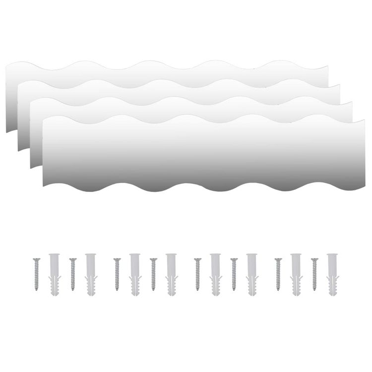 De gros ???? VIDAXL Miroirs Muraux 4 Pcs 100x23 Cm Ondule Verre ???? 4 De gros ???? VIDAXL Miroirs Muraux 4 Pcs 100x23 Cm Ondule Verre ???? â Image 2