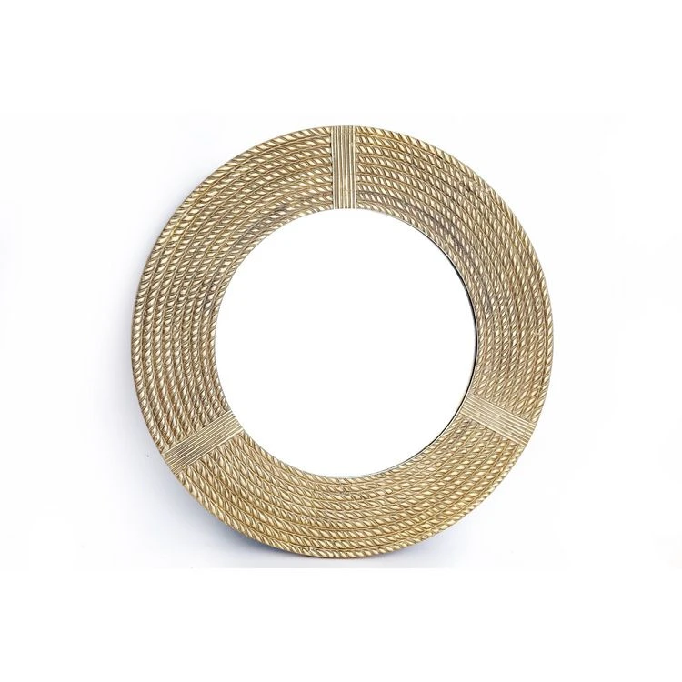 Meilleure affaire ⭐ HEART OF THE HOME Miroir Rond Effet Corde Elisa - Diam. 64 Cm - Doré 🎁 3 Meilleure affaire ⭐ HEART OF THE HOME Miroir Rond Effet Corde Elisa - Diam. 64 Cm - Doré 🎁