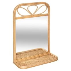 Meilleur prix 🥰 ATMOSPHERA Miroir étagère Rotin ⌛
