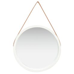 Budget ???? VIDAXL Miroir Mural Avec Sangle 60 Cm Blanc ????