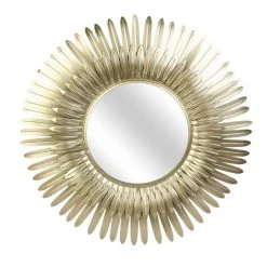 Promo 👍 The Home Deco Factory Miroir Plumes Dorées D53 🔥