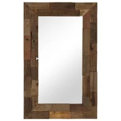 Grosses soldes 🤩 VIDAXL Miroir Bois De Recuperation Massif 50 X 80 Cm 😍