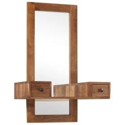 De gros ⌛ VIDAXL Miroir Cosmetique Avec 2 Tiroirs Bois Solide De Sesham 👍 -ATMOSPHERA Shop unnamed file 2162