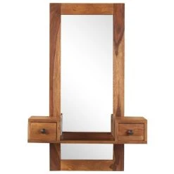 De gros ⌛ VIDAXL Miroir Cosmetique Avec 2 Tiroirs Bois Solide De Sesham 👍 -ATMOSPHERA Shop unnamed file 2163