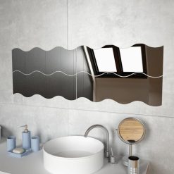 Meilleure affaire ???? VIDAXL Miroir Mural 4 Pcs 60 X 18,5 Cm Ondule Verre ????