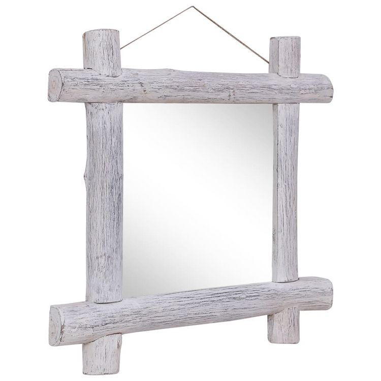 VIDAXL Miroir a buches Blanc 70x70 cm Bois de recuperation massif Budget ???? VIDAXL Miroir A Buches Blanc 70x70 Cm Bois De Recuperation Massif ???? -ATMOSPHERA Shop unnamed file 2203