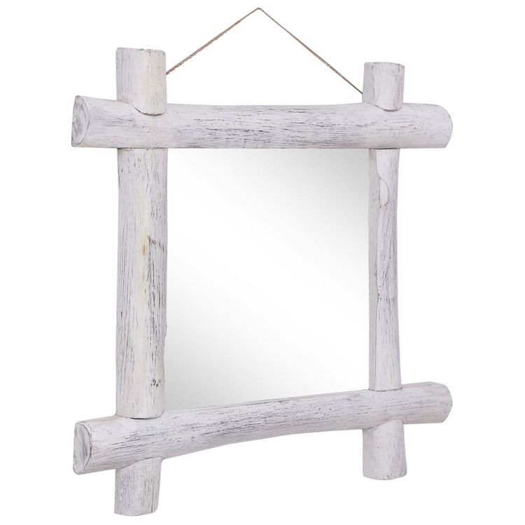 VIDAXL Miroir a buches Blanc 70x70 cm Bois de recuperation massif Budget ???? VIDAXL Miroir A Buches Blanc 70x70 Cm Bois De Recuperation Massif ???? -ATMOSPHERA Shop unnamed file 2204