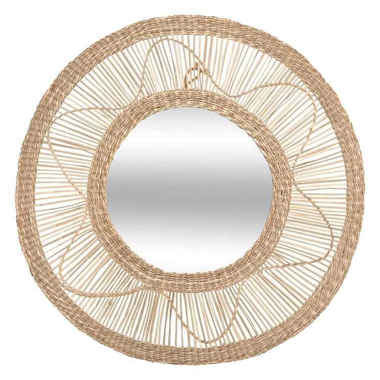 Meilleure vente ???? ATMOSPHERA Miroir Rond Seagrass Fleur D58 ???? 3 Meilleure vente ???? ATMOSPHERA Miroir Rond Seagrass Fleur D58 ????