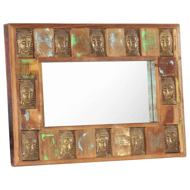 Meilleur prix ✨ VIDAXL Miroir Avec Revetement Bouddha 80x50 Cm Bois De Recuperation 🌟 3 Meilleur prix ✨ VIDAXL Miroir Avec Revetement Bouddha 80x50 Cm Bois De Recuperation 🌟