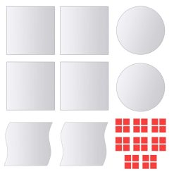 Nouveau ???? VIDAXL Carreaux De Miroir 16 Pcs Multi-forme Verre âš