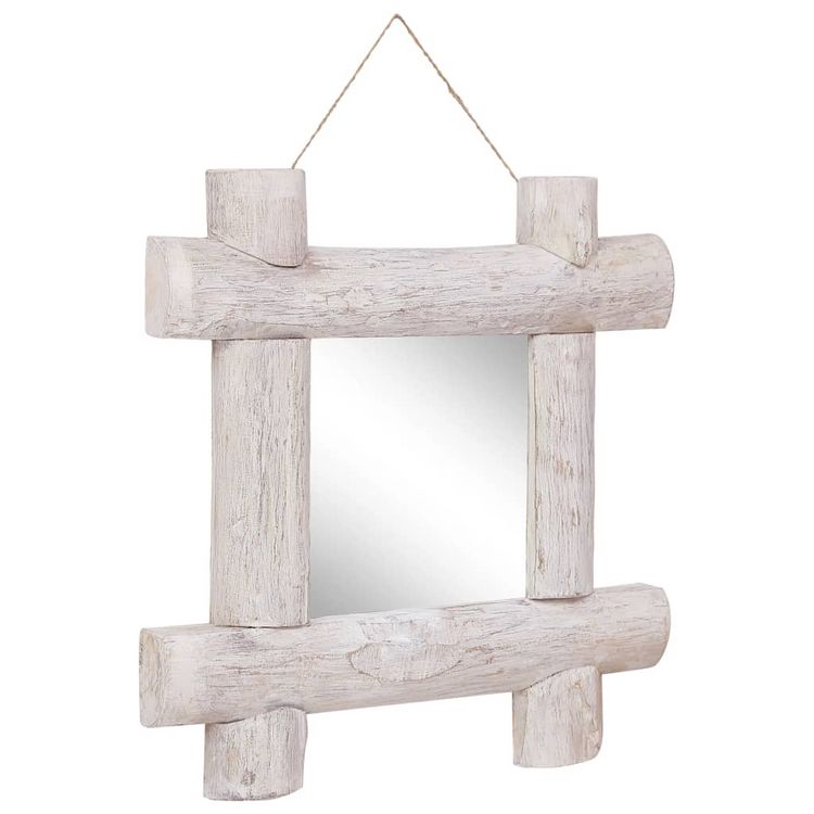 VIDAXL Miroir a buches Blanc 50x50 cm Bois de recuperation massif Tout neuf ???? VIDAXL Miroir A Buches Blanc 50x50 Cm Bois De Recuperation Massif ???? -ATMOSPHERA Shop unnamed file 2231