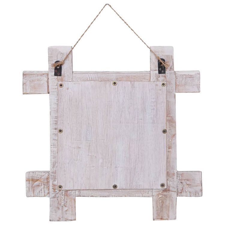 VIDAXL Miroir a buches Blanc 50x50 cm Bois de recuperation massif Tout neuf ???? VIDAXL Miroir A Buches Blanc 50x50 Cm Bois De Recuperation Massif ???? -ATMOSPHERA Shop unnamed file 2232