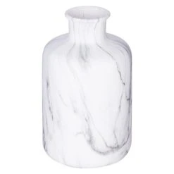 Vente flash ⌛ Vase Déco Effet Marbre 17cm Blanc 🌟