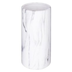 Vente flash ???? Vase Déco Cylindrique Effet Marbre 20cm Blanc ????