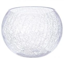 Acheter 💯 Vase Boule En Verre Craquelé 20cm Transparent 😉