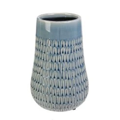 Meilleure affaire ❤️ The Home Deco Factory Vase En Céramique Marin Antica - H. 23 Cm - Bleu ⌛