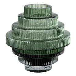 Meilleur prix ✔️ Paris Prix Vase Design En Verre Étages 16cm Vert 🔔