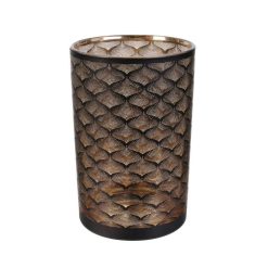 Promo ???? The Home Deco Factory Vase Design En Verre Aster - H. 20 Cm - Noir ????