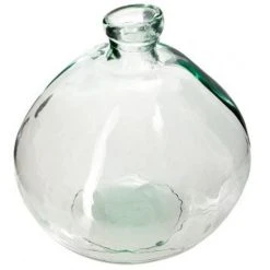 Nouveau 🔥 Vase Rond En Verre Recyclé Ballon 45cm Transparent 😍