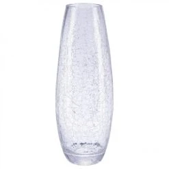 Coupon 🎁 Vase En Verre Craquelé 40cm Transparent ⌛