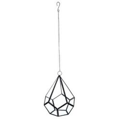 Vente flash â DĂ©coration Ă Suspendre En MĂ©tal Vase 23cm Noir â€ïž