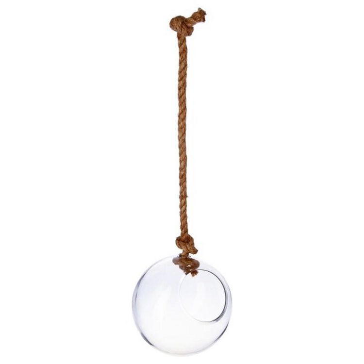 Nouveau ???? Boule En Verre à Suspendre Corde 22cm Transparent ???? 3 Nouveau ???? Boule En Verre à Suspendre Corde 22cm Transparent ????
