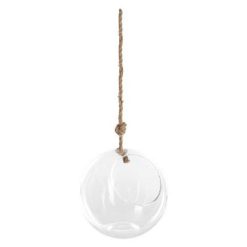 Meilleur prix ???? Boule En Verre Suspendue Corde 25cm Transparent ????