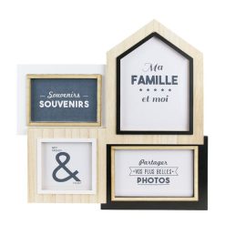 Sortie ???? The Home Deco Factory Pêle-mêle Design Bois Home Factory - 4 Photos - Beige ????