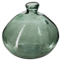 Nouveau ✨ Vase Rond En Verre Recyclé Ballon 45cm Kaki ????