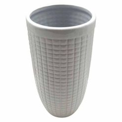 De gros ???? Paris Prix Vase Déco En Céramique Quadri 24cm Blanc ????