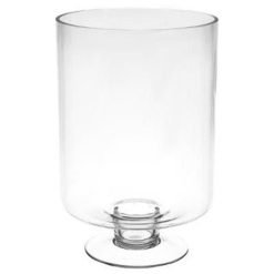 Vente flash ???? Vase Cylindrique En Verre Pied 30cm Transparent ????