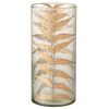 Meilleure vente ???? Paris Prix Vase Design En Verre Golden Leaf 30cm Or ????