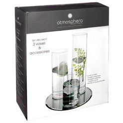 Alternative view of Top 10 ???? Set Décoratif Vases & Fleurs Trio 30cm Argenté ????
