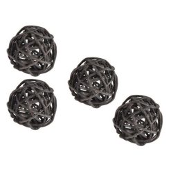 Remise ???? Paris Prix Lot De 10 Boules Décoratives Rotin 3cm Gris ????