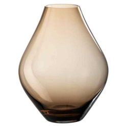 Tout neuf ⭐ Paris Prix Vase Design En Verre Abby 28cm Ambre Marron ????