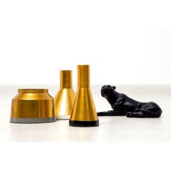 Alternative view of Le moins cher ⭐ Paris Prix Lot De 3 Vases Déco Culture 16cm Blanc & Or ⌛