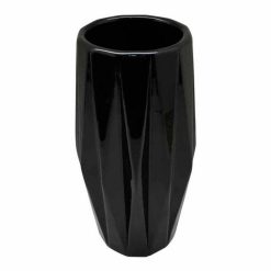 De gros ???? Paris Prix Vase Déco En Céramique Origami 24cm Noir ????