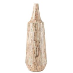 Bon marché ???? Paris Prix Vase Bouteille Motif Mosaïque Nuye 71cm Beige ????