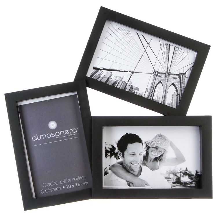 Meilleure vente ✔️ ATMOSPHERA Pêle-mêle 3 Photos Triangle - 29 X 28 Cm - Noir ✨ 3 Meilleure vente ✔️ ATMOSPHERA Pêle-mêle 3 Photos Triangle - 29 X 28 Cm - Noir ✨