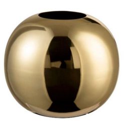 Bon marché ???? Paris Prix Vase Rond Design En Acier Brillant 20cm Or ????