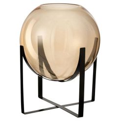 Alternative view of Sortie ???? Paris Prix Vase Rond Design Sur Pied 23cm Ocre ????